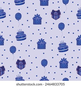 Seamless birthday party pattern design