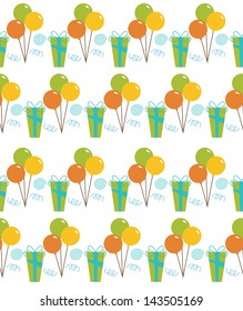 seamless birthday pattern design. vector illustration