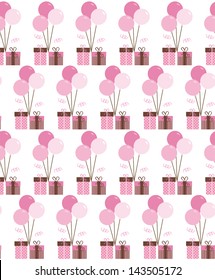 seamless birthday pattern design. vector illustration