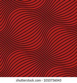 Seamless Black 3D Lines Red Structured Background Vector Pattern