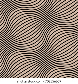 Seamless Black 3D Lines Web Brown Paper Pattern
