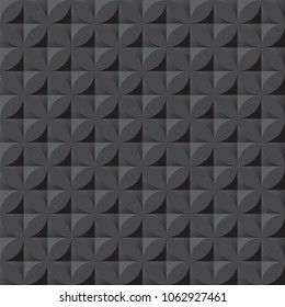 Seamless black abstract geometric dark shadow facet pattern.