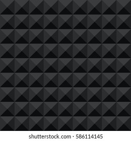 Seamless black abstract geometric dark shadow facet pattern