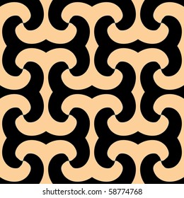 Seamless black abstract swirl pattern