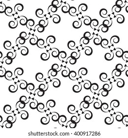 Seamless Black Arrow Pattern. Abstract Monochrome Background. Vector Regular Texture