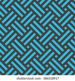 Seamless black and blue ethnic pixel op art pattern vector