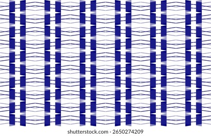 seamless black box, blue vertical zigzag line and two tone blue row horizontal background, vertical Zig zag chevron blue on white tile repeat seamless pattern replete image design for fabric printing