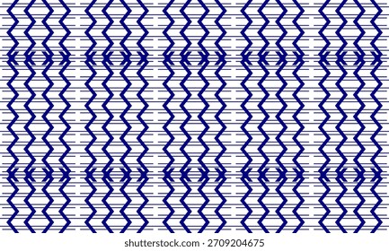 caja negra sin costura, línea azul del zigzag de la Vertical y fondo Horizontal de la fila azul de dos tonos, azul del chevron del zig zag de la Vertical en azulejo blanco repite diseño inconsútil de la Imagen del repleto del patrón para la impresión de la tela