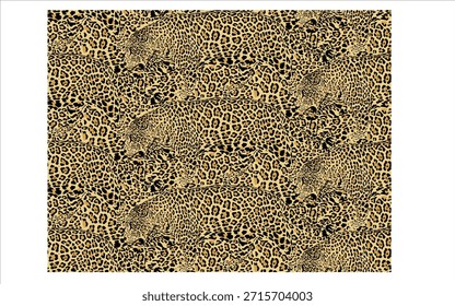 Estampado de leopardo negro y marrón sin costuras. Diseño de textura de leopardo. Diseño de patrón animal. Moderno patrón de leopardo sin costuras. Fauna silvestre, textura para textiles, estampado de tela.