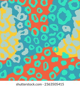 Seamless Black Classic Fresh Cheetah Surface Design. Bright Seamless Summer Artistic Leopard, Seamless Illustration Background. Continuous White Fur Watercolor Print.