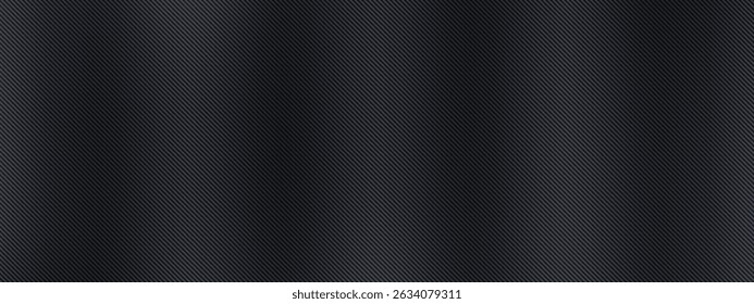 Seamless black denim texture with diagonal twill pattern and fine woven structure. Abstract cotton textile background suitable for upholstery and garment design.