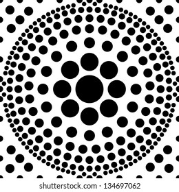 seamless black dot ball abstract background vector