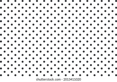 Seamless black dots - white background - vector Illustration