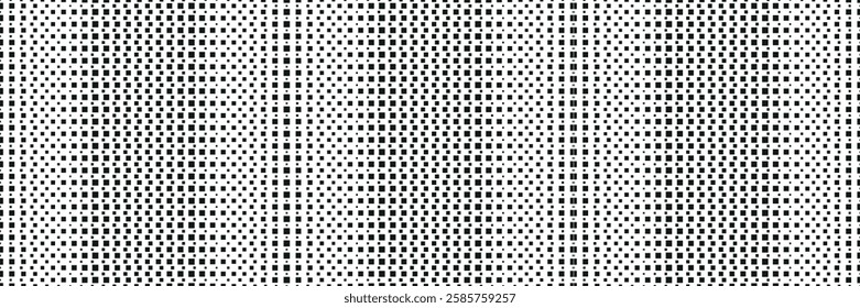 Seamless black dots white background. Seamless black grunge half tone dots gradient pattern. Half tone black dots wavy gradient on white background