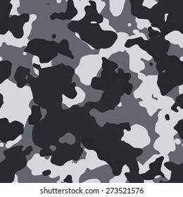 Seamless black fashion camouflage pattern vector