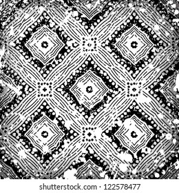 seamless black floral pattern background