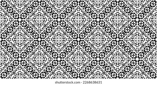 Seamless black floral pattern, black floral pattern background, editable pattern, decor, wallpaper