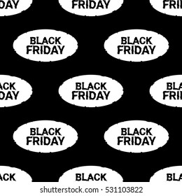 Seamless Black Friday Sale Pattern Background. Vector illustration.
