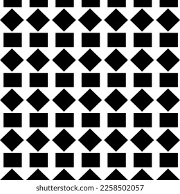 Seamless Black Geometric Diamond Shape Triangle Square Pattern Repeated Design Vector Illustration