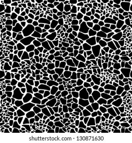 Seamless black giraffe fur pattern