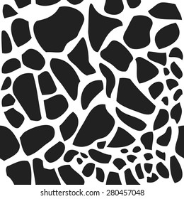 seamless black giraffe fur pattern