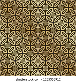 Seamless black and gold Art Deco vector pattern