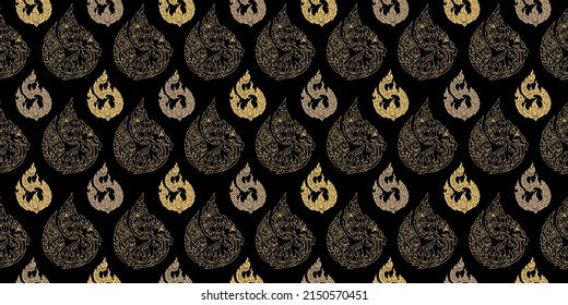 Seamless black and golden striped vector for fabric, card, illustration