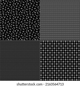 seamless black gray white vector bandana patterns