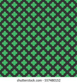 Seamless black and green vintage pattern vector