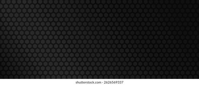Seamless black hexagon mesh pattern. Vector Eps10