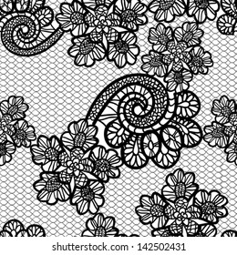 seamless black lace background