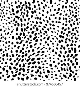 Seamless black leopard skin texture, vector illustration
