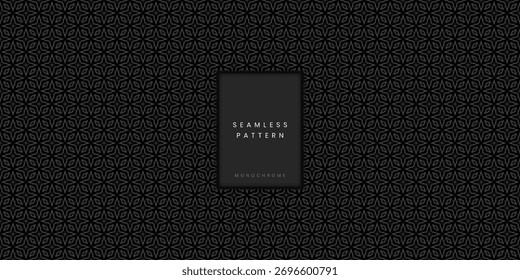 Padrão monocromático preto contínuo com uma grade densa de linhas geométricas entrelaçadas que formam formas de estrela repetitivas, criando uma textura de plano de fundo profissional complexa e abstrata