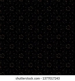 Seamless black and orange abstract vector pattern