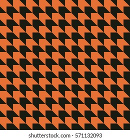 Seamless Black And Orange Diagonal Op Art Arrow Pattern Vector