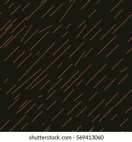 Seamless black and orange irregular stripes fashion pattern vector