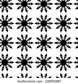 Seamless black ornament vector pattern