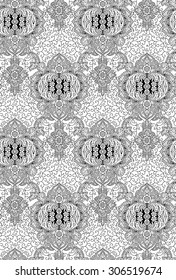 Seamless black Paisley Background
