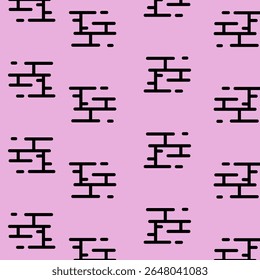 A seamless black and pink geometric pattern inspired by traditional Japanese aesthetics. The clean and balanced linework evokes a sense of simplicity and harmony, ideal for modern Japanese-themed 