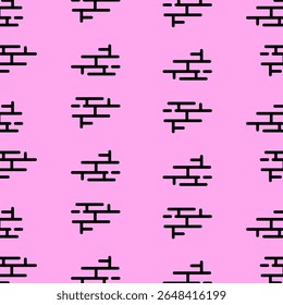 A seamless black and pink geometric pattern inspired by traditional Japanese aesthetics. The clean and balanced linework evokes a sense of simplicity and harmony, ideal for modern Japanese-themed