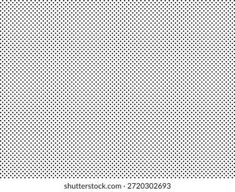 Patrón de lunares negros sin costuras con Pequeños puntos uniformemente espaciados sobre un fondo blanco limpio, textura geométrica mínima.