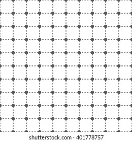 seamless black polka dot pattern / cute pattern / vector