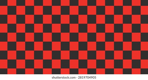 Seamless black and red checker or chess board marble background texture
