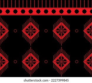 seamless black and red pattern Beautiful geometry. Patterns for textiles, tiles, patterns on carpets and bedding, clothing, accessories, jewelry.