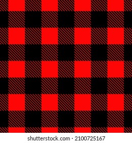 seamless black and red plaid pattern.