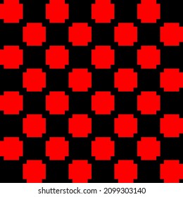 Seamless of black and red plus square.eps