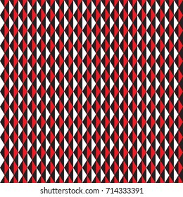 Seamless black, red and white triangle pattern background