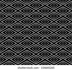 seamless black retro background with  rhombus
