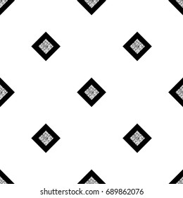 seamless black and silver square glitter pattern on white background
