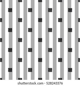seamless black square glitter  pattern on grey stripe background